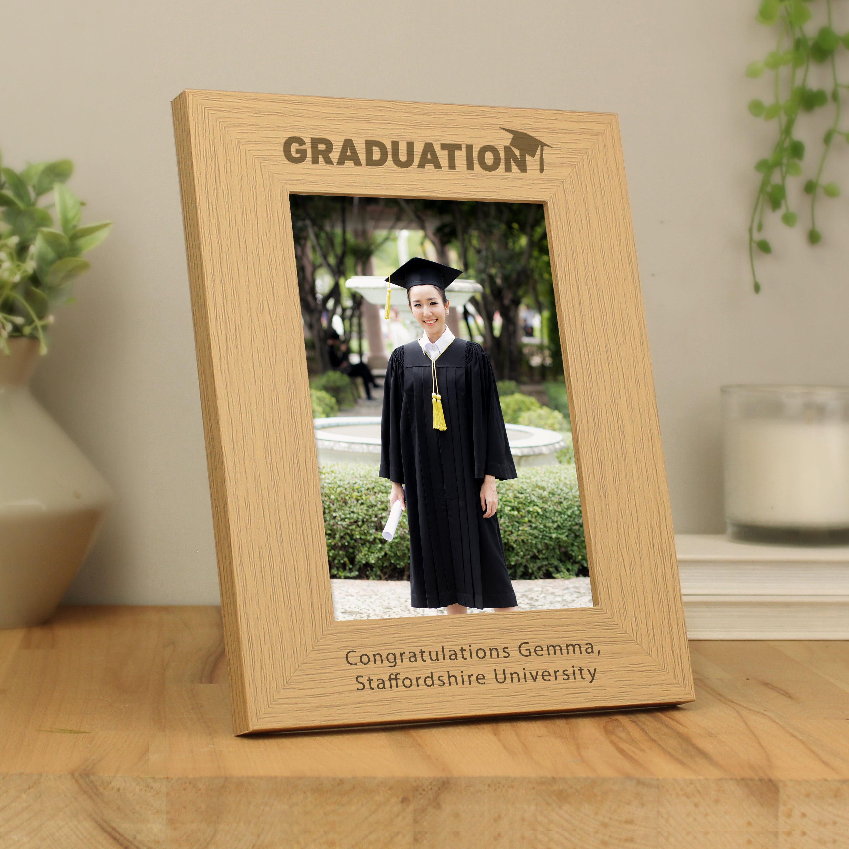 Gradution Frame Personalised Graduation 5x7 Wooden Photo Frame