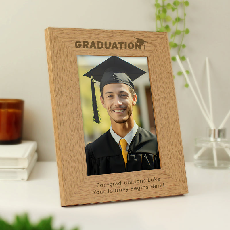 Personalised Graduation 5x7 Wooden Photo Frame