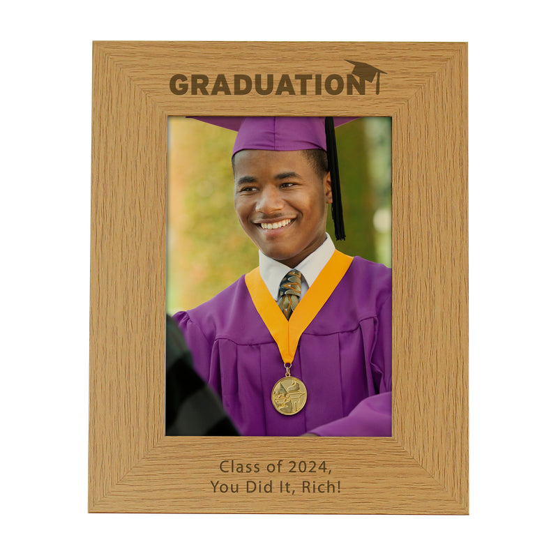 Personalised Graduation 5x7 Wooden Photo Frame