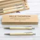 Personalised Wooden Pen & Pencil Box Set
