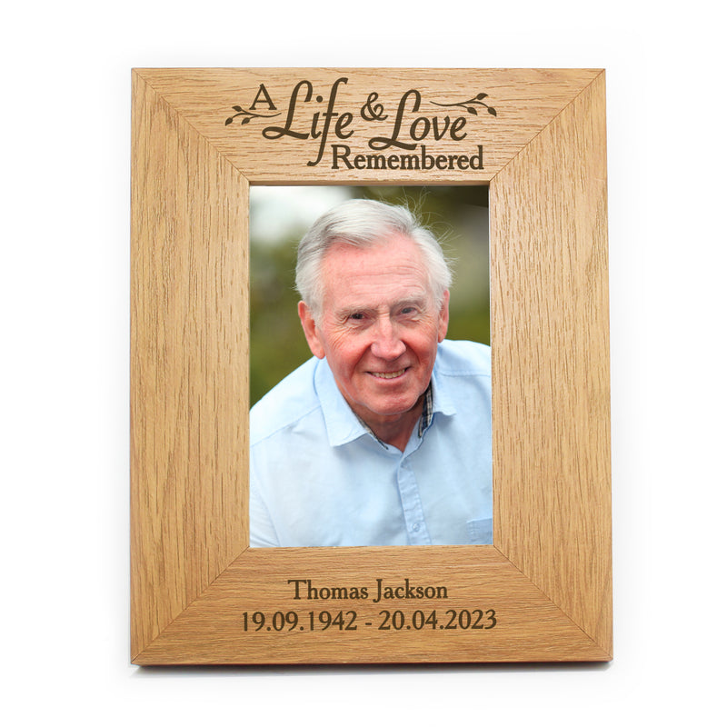 Personalised Memorial 6x4 Wooden Photo Frame