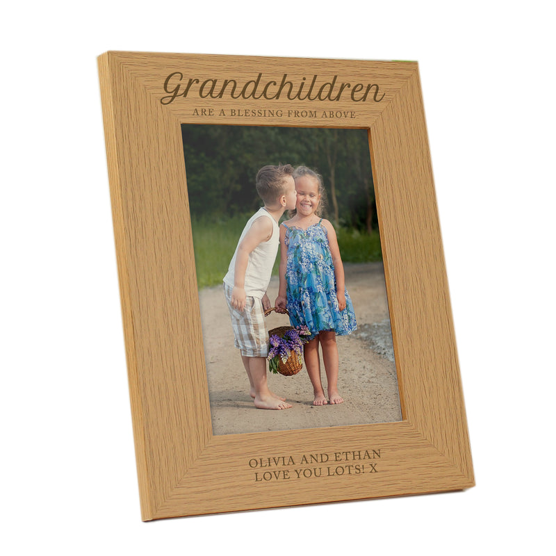 Personalised Grandchildren 5x7 Wooden Photo Frame