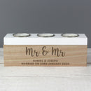 Personalised Triple Tea Light Box