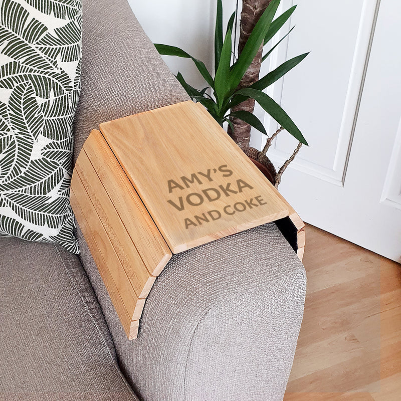 Personalised Wooden Sofa Tray