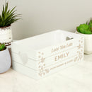 Personalised White Wooden Crate