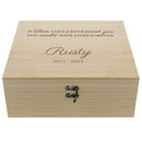 Personalised Pet Memorial Large Wooden Keepsake Box