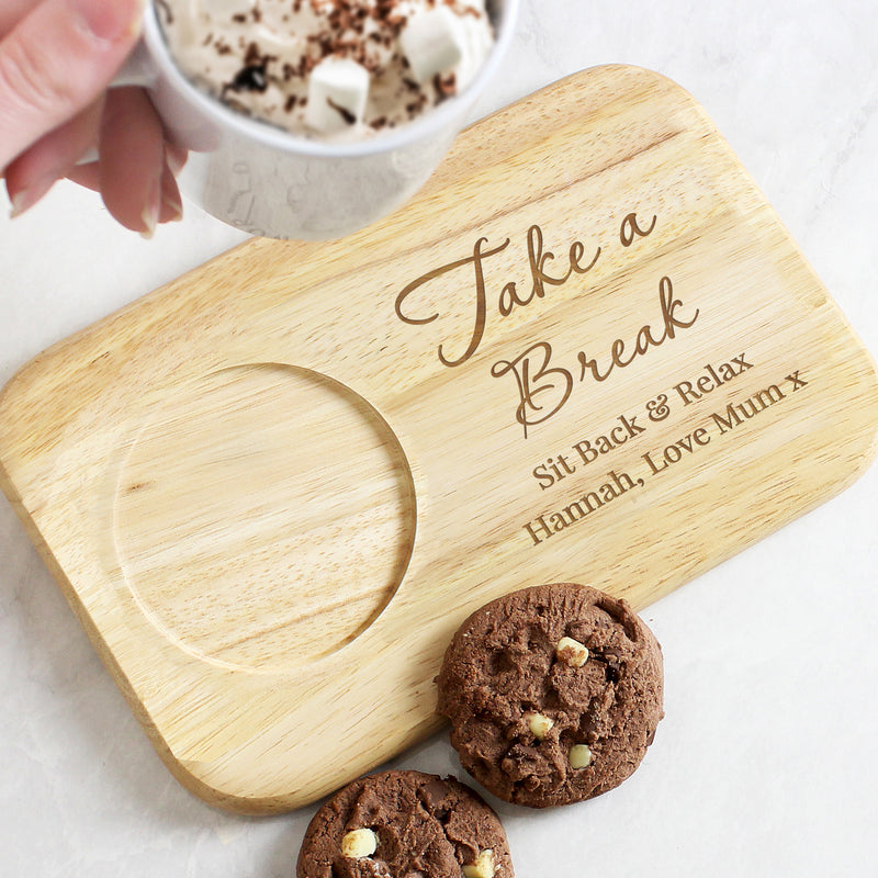 Personalised Wooden Coaster Tray