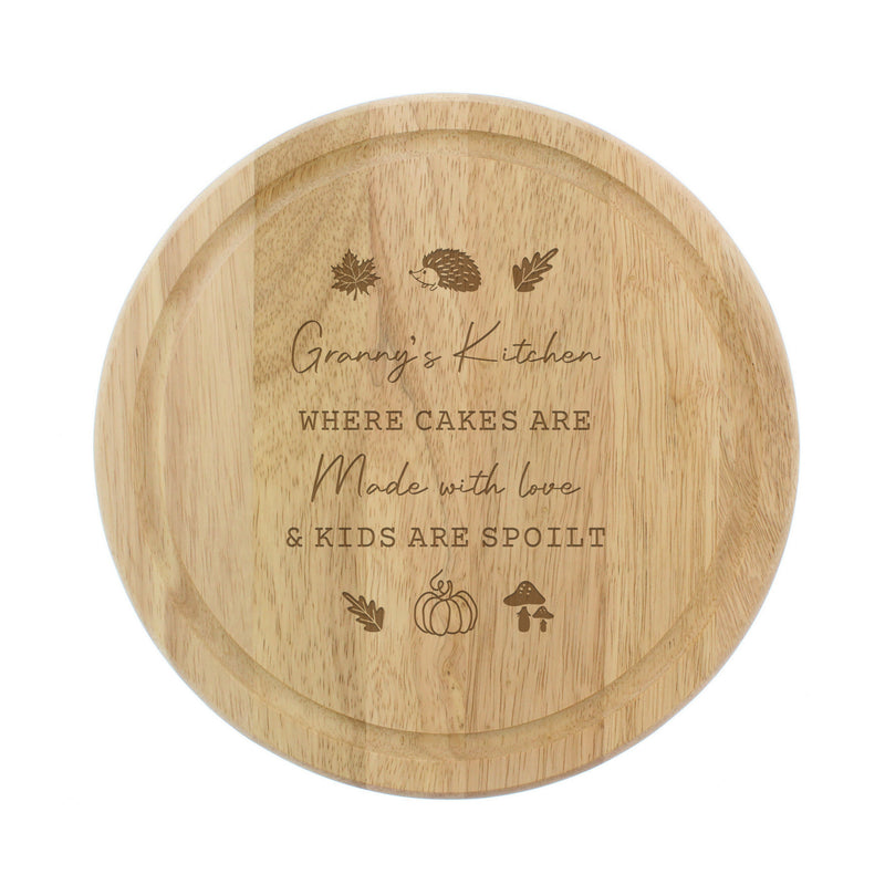 Personalised Autumn Wooden Chopping Board