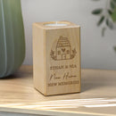 Personalised New Home Wooden Tealight Holder