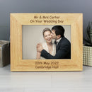 Personalised 5x7 Landscape Wooden Photo Frame