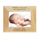 Personalised 5x7 Landscape Wooden Photo Frame