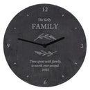 Personalised Free Text Botanical Slate Clock
