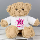 Personalised Pink Birthday Teddy Bear