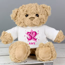 Personalised Pink Birthday Teddy Bear