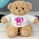 Personalised Pink Birthday Teddy Bear