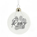 Personalised Pet Glass Bauble