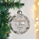 Personalised First Christmas As... Glass Bauble