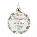Personalised First Christmas As... Glass Bauble