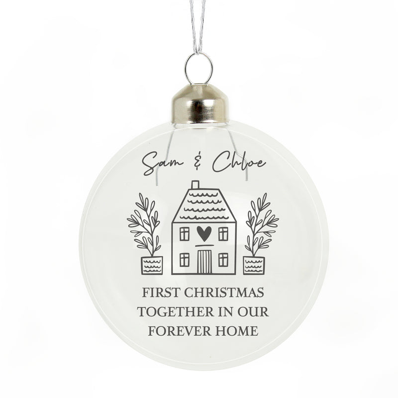 Personalised Home Glass Bauble