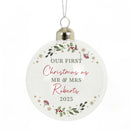 Personalised Christmas Glass Bauble