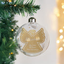 Personalised Gold Angel Name Only Glass Bauble