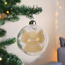 Personalised Gold Angel Name Only Glass Bauble