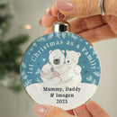 Personalised First Christmas as a Family Glass Bauble