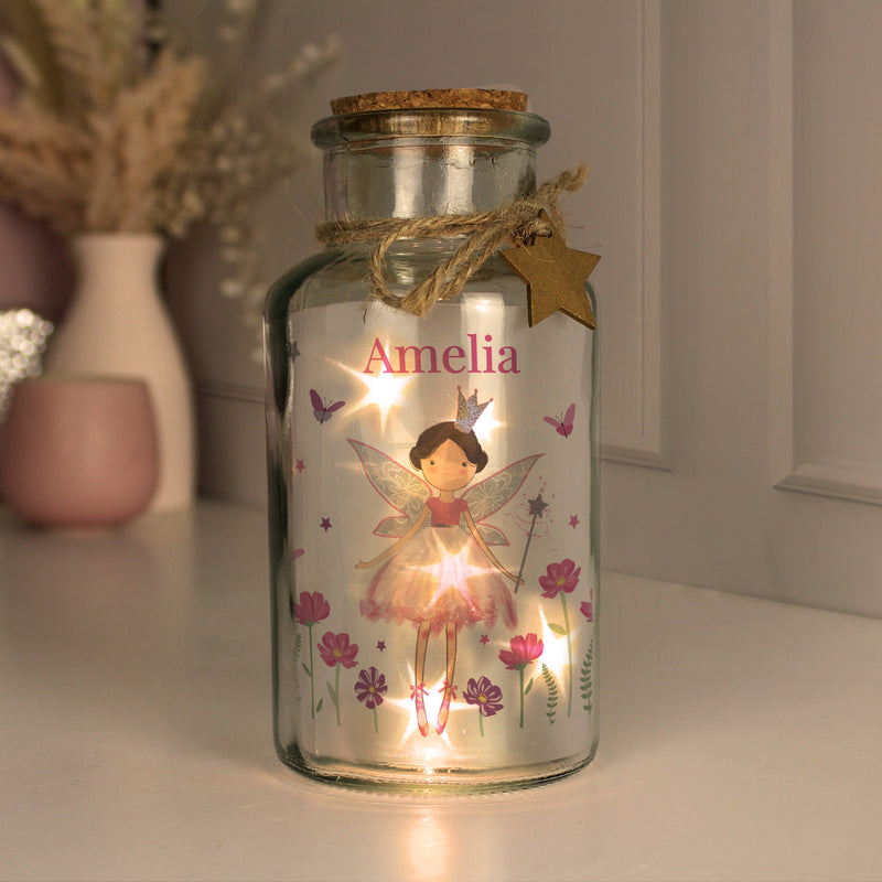 Personalised Fairy Princess LED Glass Jar