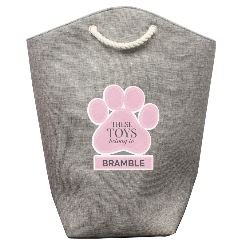 Personalised Pink Pets Storage Bag