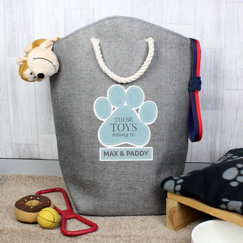 Personalised Blue Pets Storage Bag