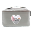 Personalised Geometric Grey Toiletry Bag