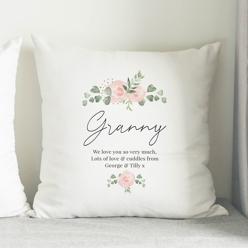 Personalised Floral Cushion
