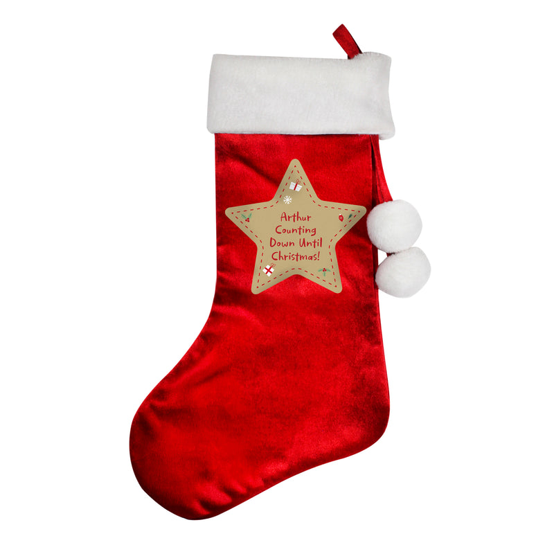 Personalised First Christmas Red Stocking