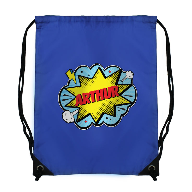 Personalised Super Hero Blue Kit Bag