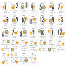 Personalised Animals Baby Milestone Cards