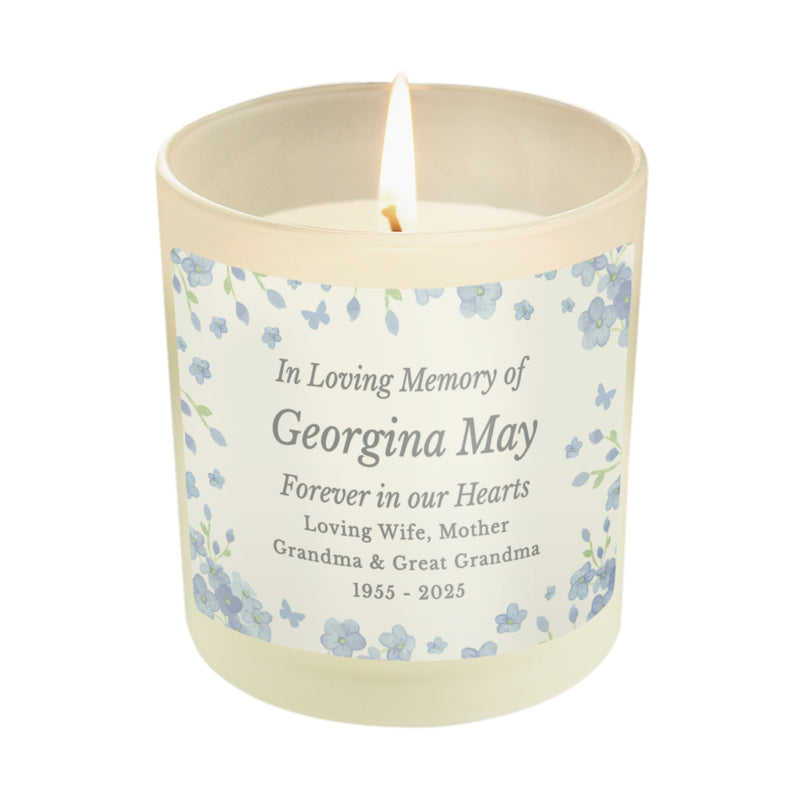 Personalised Memorial Forget Me Not Candle Jar