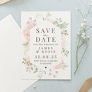 Personalised Floral Wedding Save the Dates Pack of 36