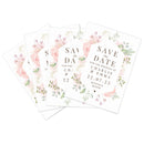 Personalised Floral Wedding Save the Dates Pack of 36
