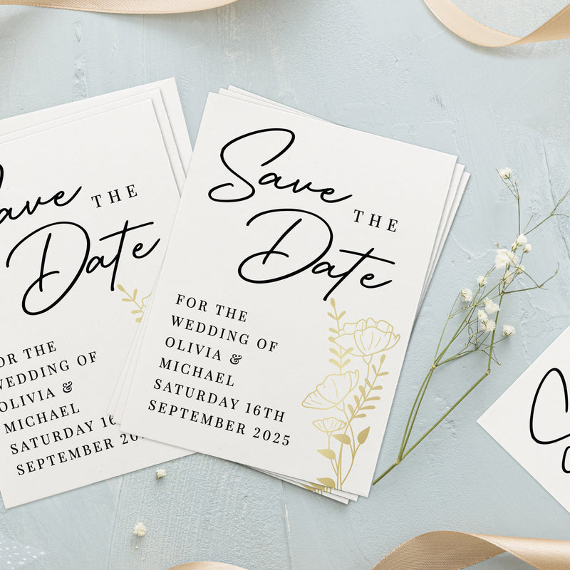 Personalised Wedding Save the Dates Pack of 36