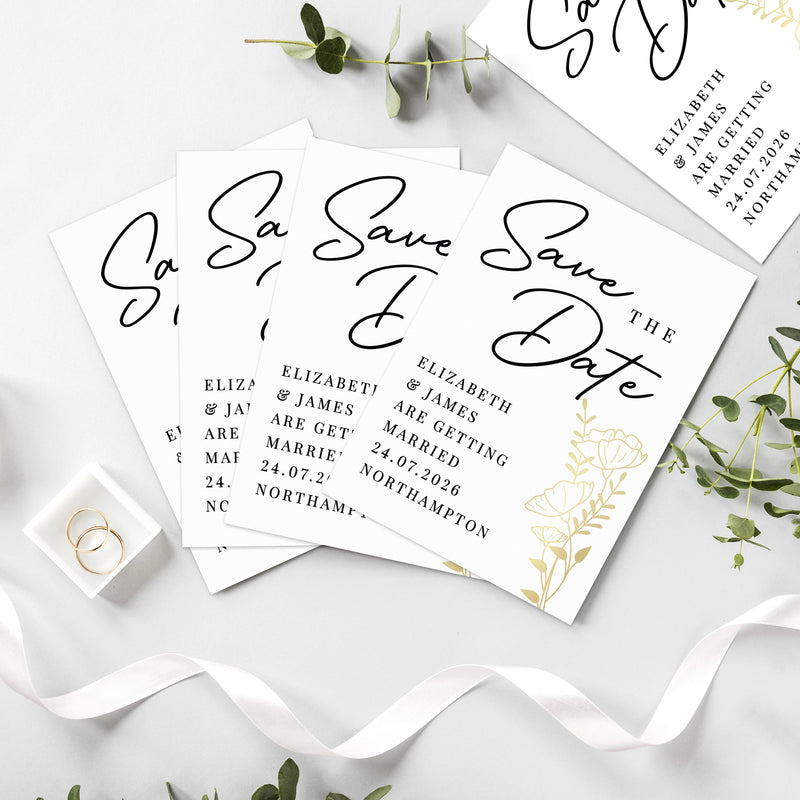 Personalised Wedding Save the Dates Pack of 36