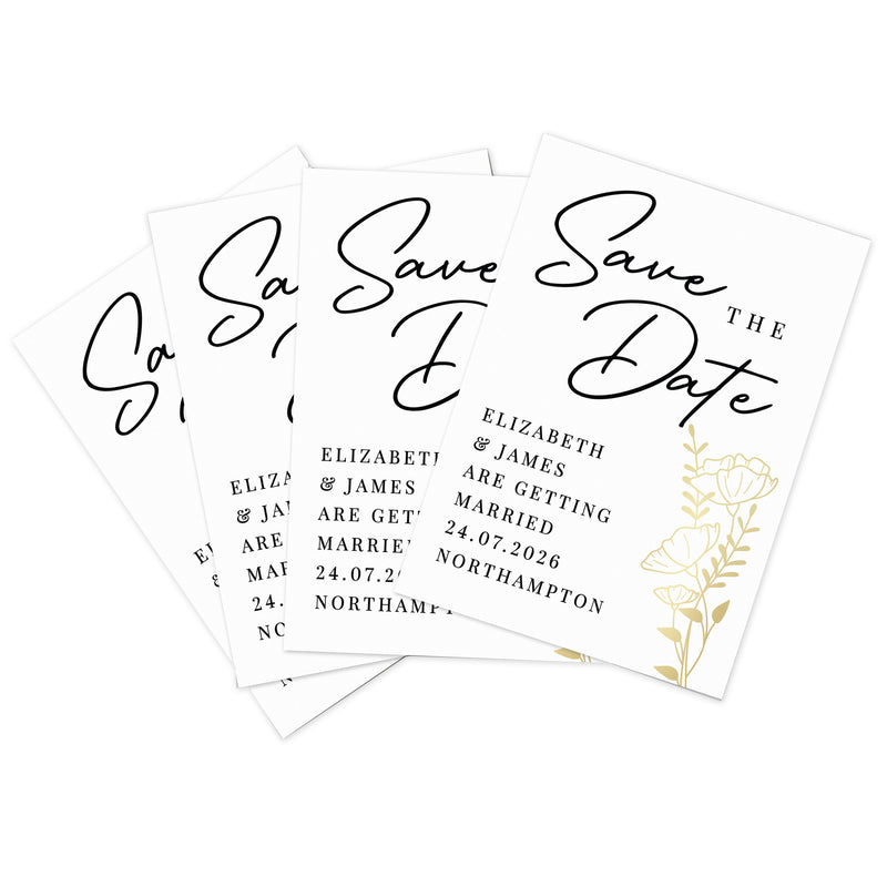 Personalised Wedding Save the Dates Pack of 36