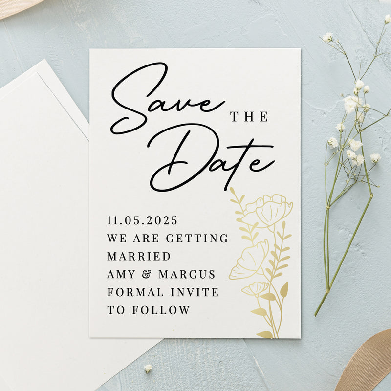 Personalised Wedding Save the Dates Pack of 36