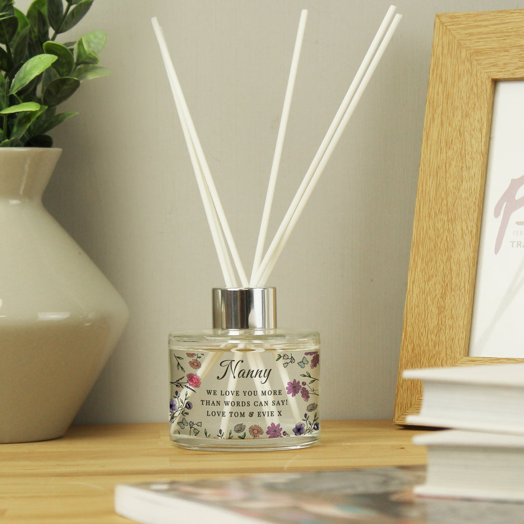 Flower Inside Reed Diffuser Personalised Wild Flowers Reed Diffuser