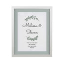 Personalised Botanical White Poster Frame