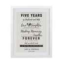Personalised Anniversary White Poster Frane