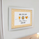 Personalised Scandi Animals White Poster Frame