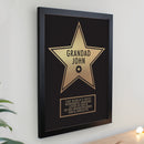 Personalised Star Award Black Poster Frame