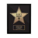Personalised Star Award Black Poster Frame