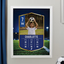 Personalised Photo Upload Football Card Football White Poster Frame