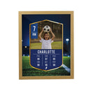 Personalised Photo Upload Football Card Football Oak Poster Frame